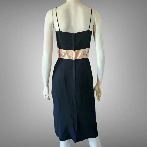 Vintage 50s Majestic Original by Ben Liebman Frocks Beaded Crepe & Satin Gown M - Picture 4 of 10